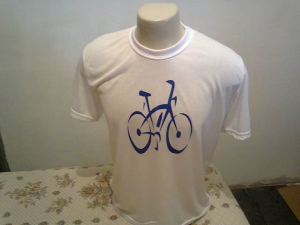 camiseta com estampa de Bicicleta